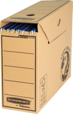 Hängemappenbox Bankers Box® Earth, für DIN A4 Dokumente, mit Klappe, 100 % Recycling-Karton, 10 St.