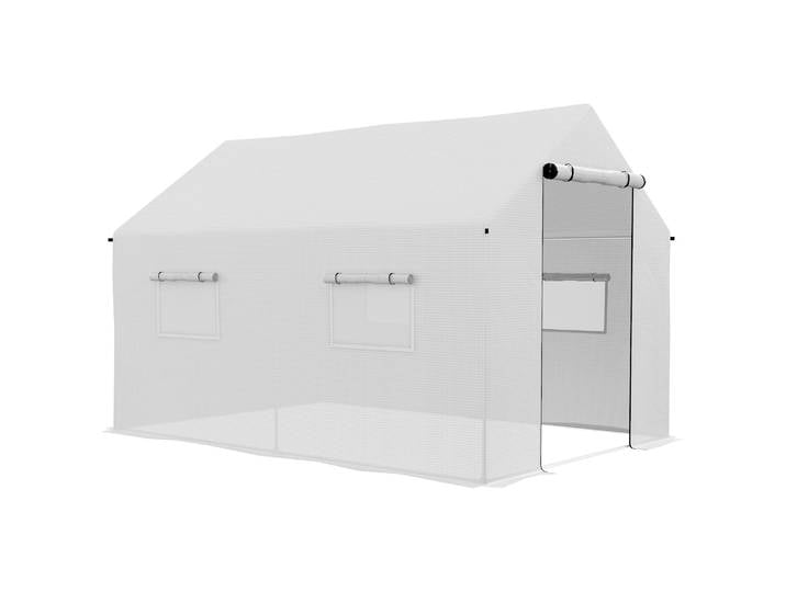 Serre d'extérieur Outsunny 2X3X2 m avec 4 fenêtres en maille blanc