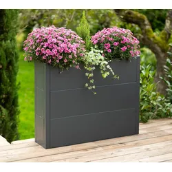 Westmann Metall Pflanzkübel Talus XL Anthrazit 25x100x77cm