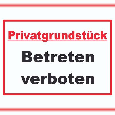HB-Druck Privatgrundstück Betreten verboten Schild A1 (594x841mm)