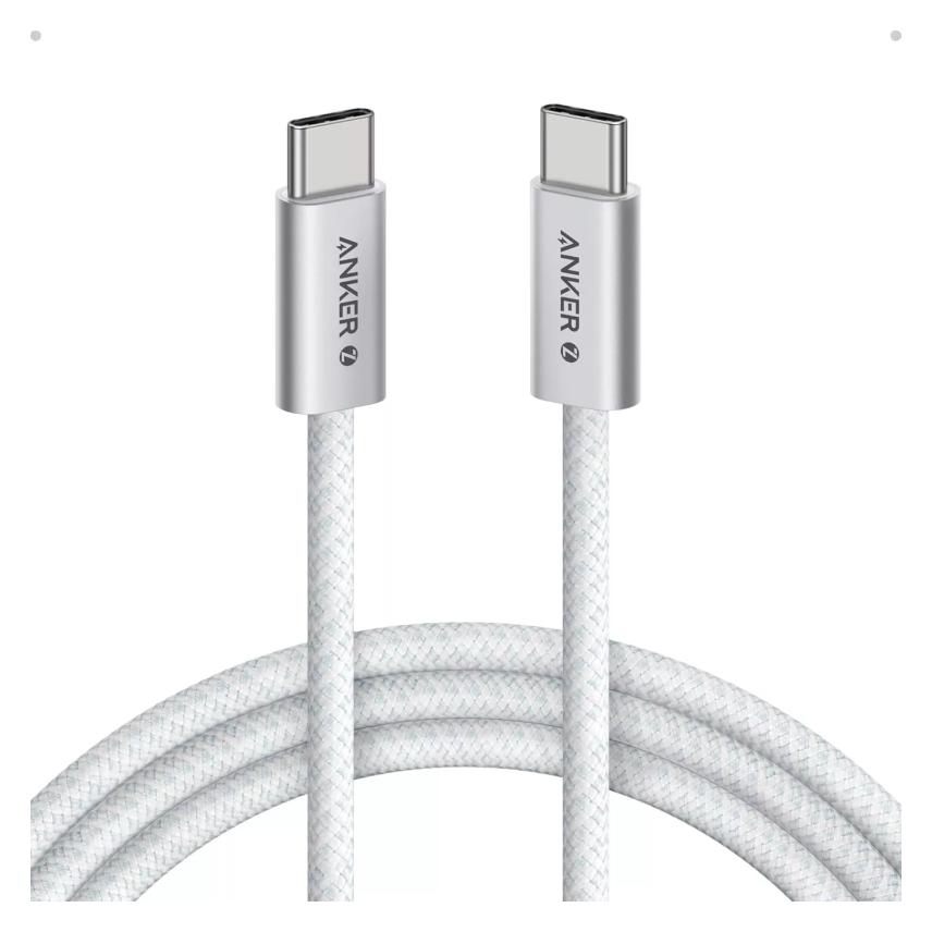 Anker Innovations Zolo USB-C auf Kabel 240W Weiss - Kabel (1.80 m, 240 W) (A8060H22)