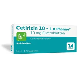 Cetirizin 10 - 1A PHARMA® 7 St