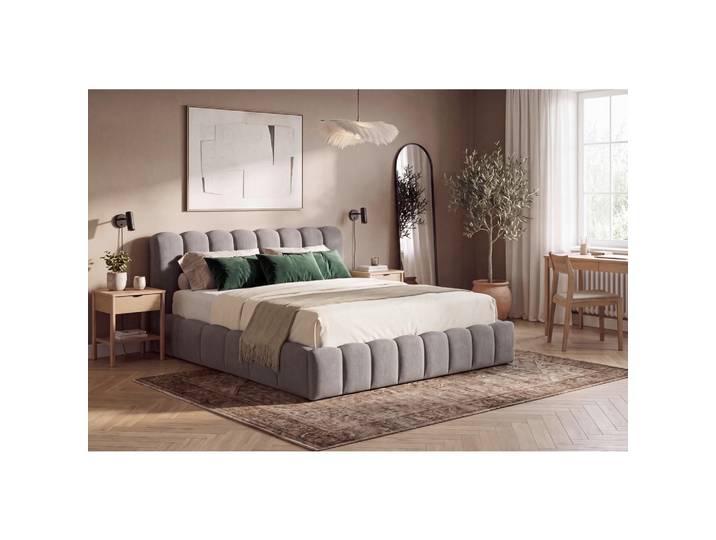 Livetastic Polsterbett, Grau, Kunststoff, Pappel,Pappel, Sperrholz,Sperrholz, 140x200 cm, gepolstertes Kopfteil, Stoffauswahl, in verschiedenen Größen erhältlich,nicht verstellbar, Schlafzimmer, Betten, Polsterbetten