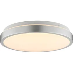 LED DECKENLEUCHTE Livas Nickel/Aluminium/Weiß 33/33/7 cm Deckenlampe