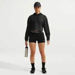 NIKE Pro Mid-Waist kurze Leggings Damen 010 - black/white XXS
