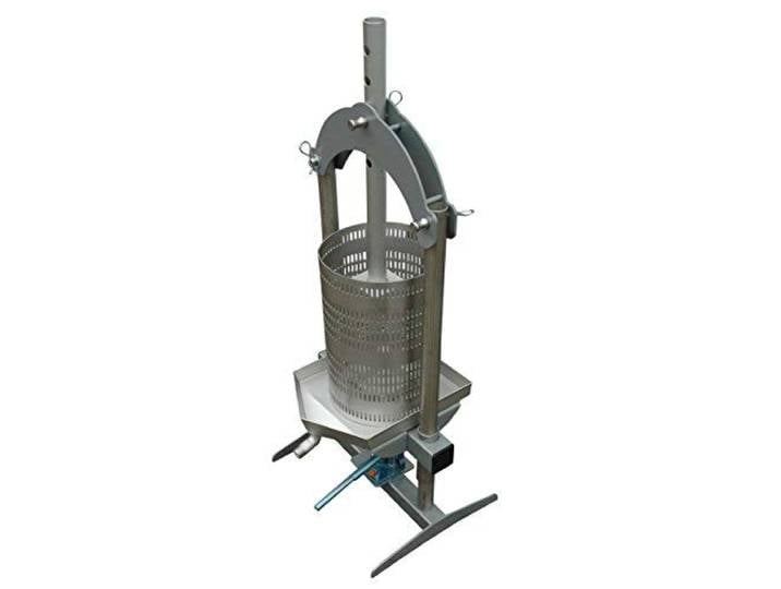 Fischer Kellereitechnik OPRIH18 hydraulische 18 Liter Beerenpresse/Obstpresse/Weinpresse und Honigpresse aus Edelstahl