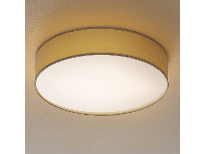 LEDS-C4 Deckenlampe Bol, creme / amber, für Wohn- / Esszimmer, Textil / Stoff / Seide, Modern, Deckenlampe