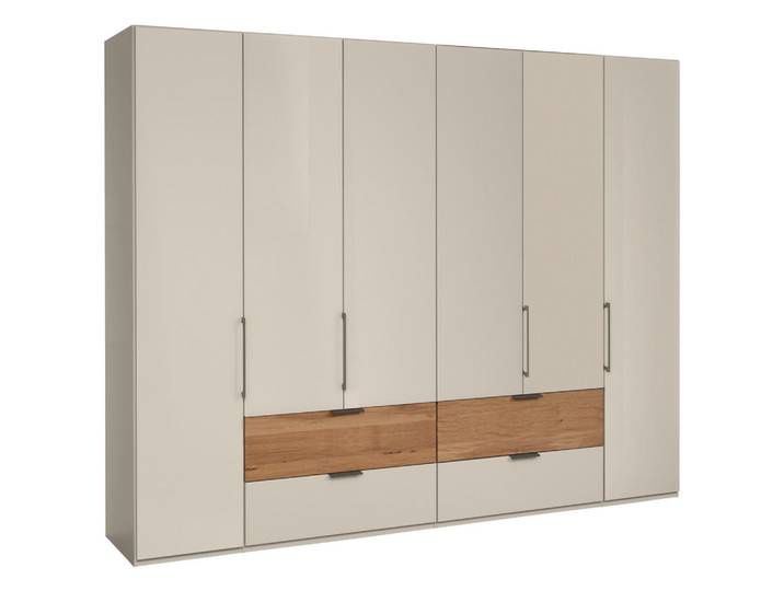 Dieter Knoll Drehtürenschrank, Eichefarben, Champagner, Glas, Holzwerkstoff, 8 Fächer, 4 Schublade(n) Schubladen, 300x216x58 cm, Schlafzimmer, Komplette Schlafzimmer und Serien, Schlafzimmerserie
