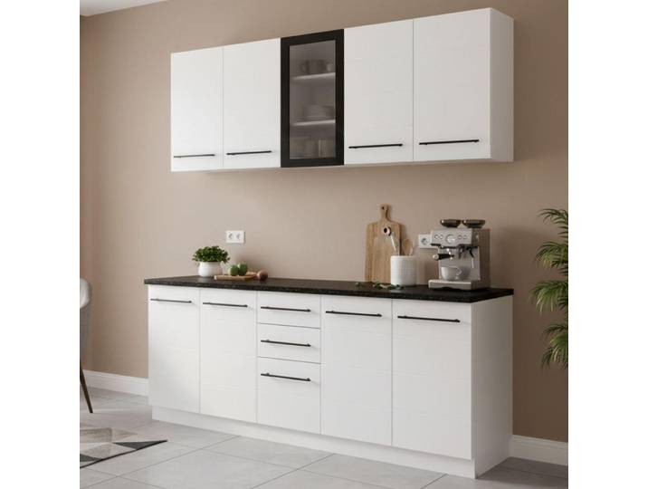 Cuisine Monale Dmora\, en Bois Mélaminé Blanc