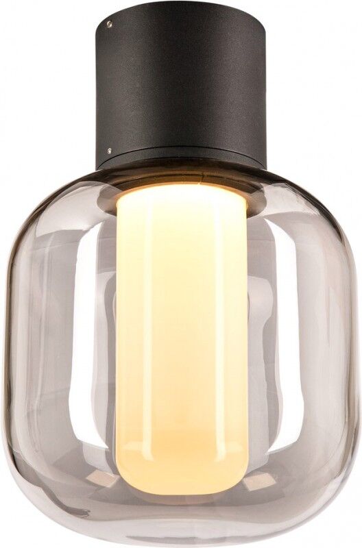 Slv Ovalisk Cl, Outdoor Led Deckenaufbauleuchte Anthrazit Cct Switch 3000k - Wand- Und Deckenleuchten
