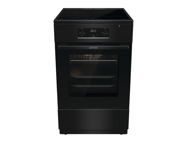GORENJE Induktions-Standherd GEIT5C60WPG , Energieeffizienz: A, schwarz, Herdsets, Standherd mit Induktionskochfeld und Teleskopauzug, Induktions-Standherd