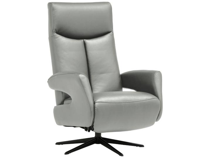 Welnova Relaxsessel, Grau, Metall, Echtleder, Spaltleder, 74x105x82 cm, Fussart wählbar, Stoffauswahl, Relaxfunktion, Wohnzimmer, Sessel, Relaxsessel
