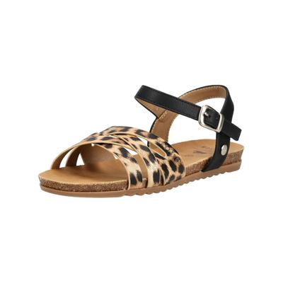 Riemchensandale MUSTANG SHOES "Mustang Shoes Sandalen Lederimitat", Damen, Gr. 39, braun (leopard), Lederimitat, Schuhe Riemchensandale