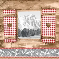 Mank Serviette Tissue Almblick, 33 x 33 cm, 100 Stück