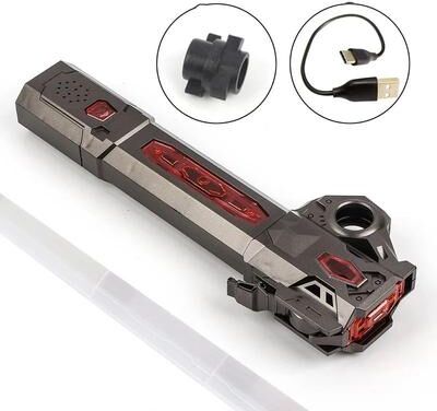 Inspire Curations 2 in 1 RGB Kids Lightsaber Toy Color Changing Laser Sword & Flashing Light Stick bronze