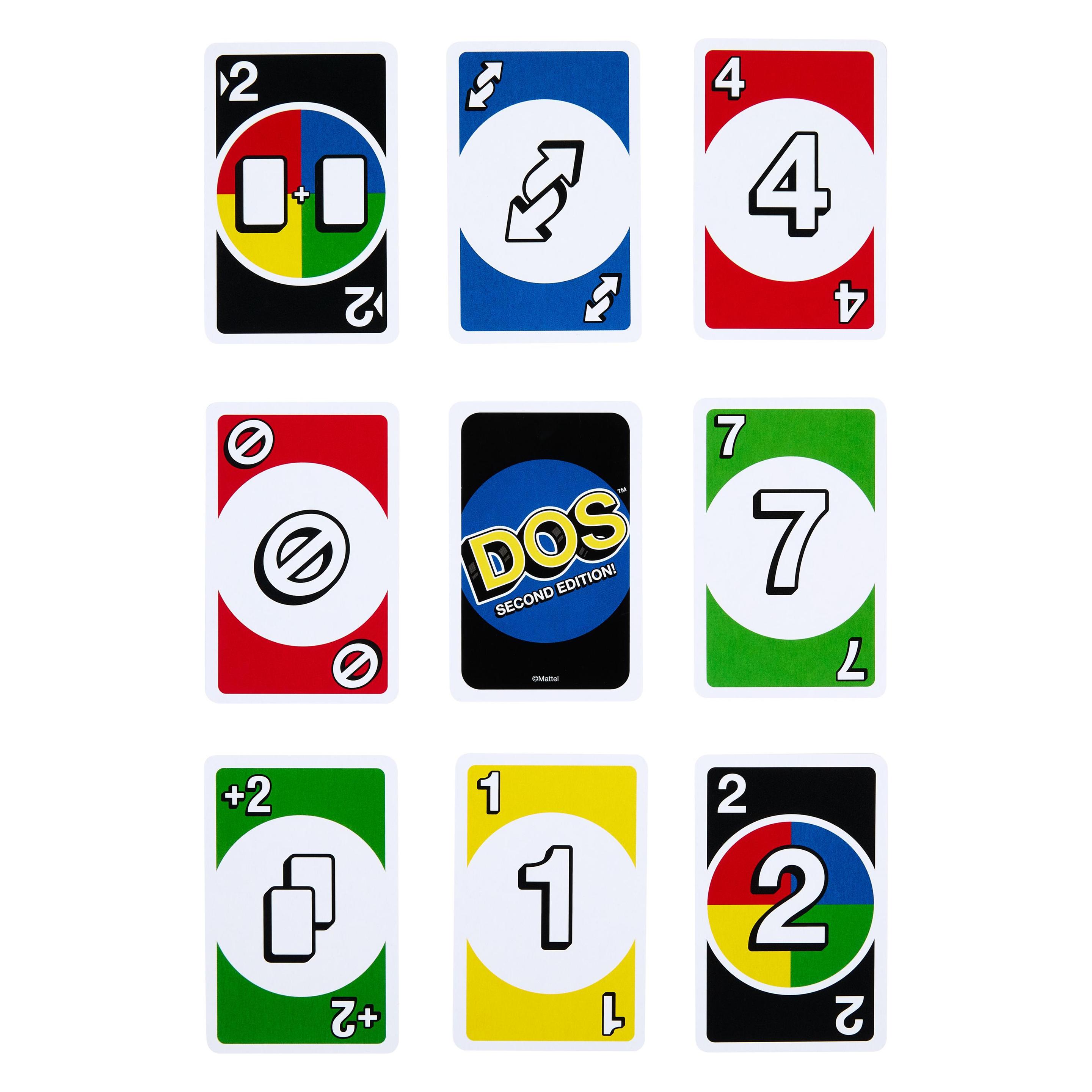 Mattel Kartenspiel Dos (Deutsch, Englisch, Französisch, Italienisch, Niederländisch, 2 - 4 Spieler) (HNN01)