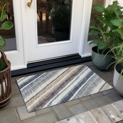 Addison Rugs Machine Washable Indoor/ Outdoor Stripe Angles Chantille Rug