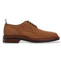 Hackett London für Herren. HMS21487 Lederschuhe Egmont Fine braun (40), Wohnung, Wildleder, Schnürsenkel, Lässig, Klassisch