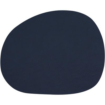 Platzset AIDA RAW "Buffalo", blau (dunkel blau), B:33,5cm H:50mm L:41cm, Platzsets, 95 % Recycelleder