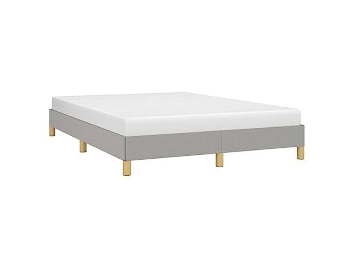 vidaXL Polsterbett Bett Doppelbett Bettgestell Bettrahmen Lattenrost Stoffbett Schlafzimmerbett Schlafzimmermöbel Hellgrau 140x200cm Stoff