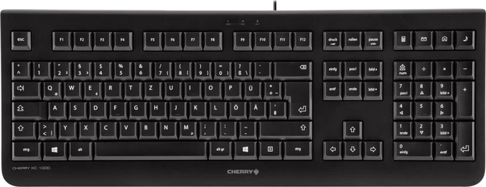 Cherry KC 1000 Tastatur Nordisch, Schwarz