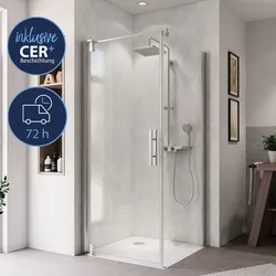 Breuer  Dusche  QUICK  72  Europa  Design  Drehtür  für  Seitenwand  900  mm  -  anschlag  links
