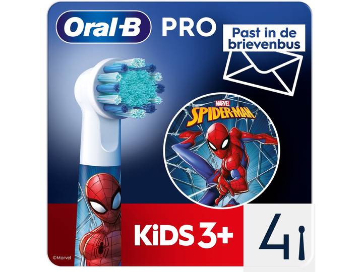 Oral-B Pro Kids Opzetborstels Spiderman - 4 Stuks