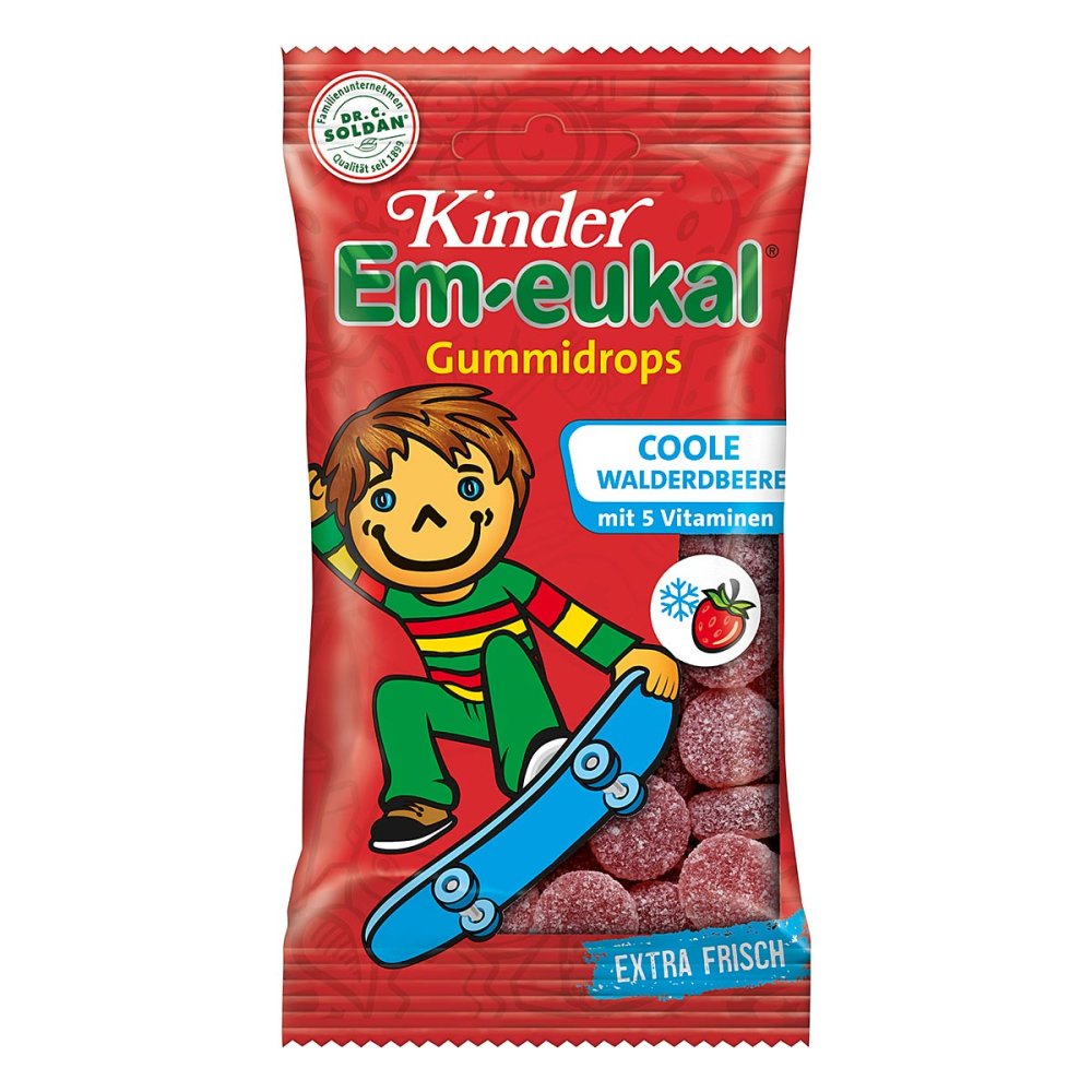 Dr. C. SOLDAN GmbH Em Eukal Kinder Gummidrops coole Walderdbeere zh. 11112647