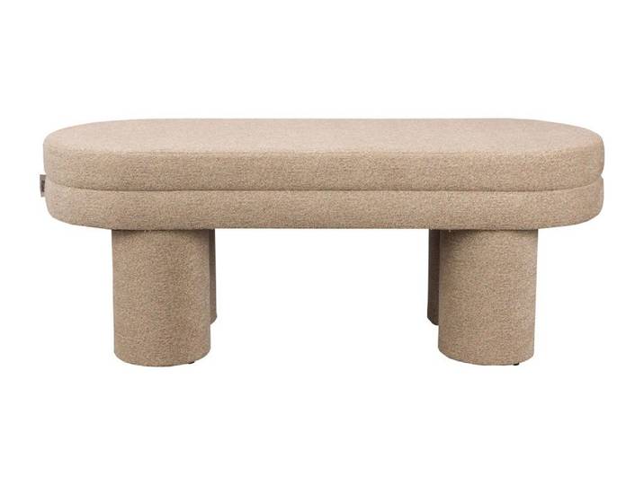 Polsterbank Fern Beige mit Bouclé-Bezug von Dutchbone im Boho-Stil