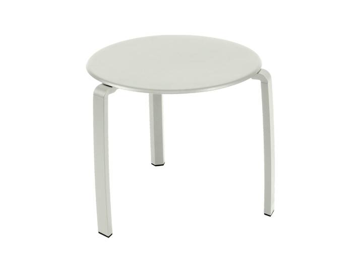 Beistelltisch, Aluminium, Lehmgrau, Ø 48 cm, Wetterbeständig, Klassisch & Modern, Fermob