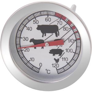 wenco Fleischthermometer 555364, Bratenthermometer, analoge Anzeige, 11cm Messfühler aus Edelstahl