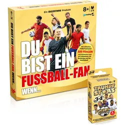 Quizspiel 2er Set - Du bist ein Fussball-Fan, wenn.. + Trumpfstars Fußball Weltstars