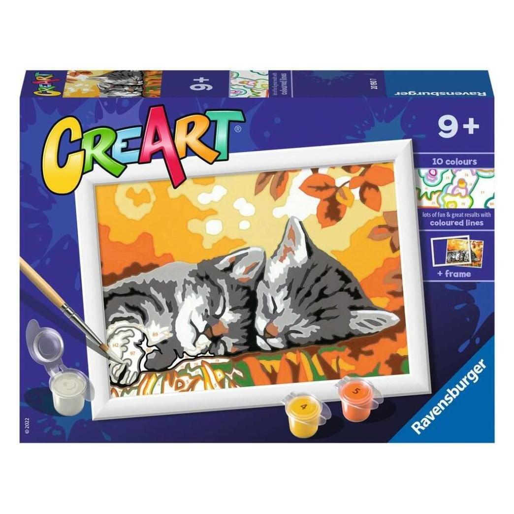 Ravensburger CreArt Malen nach Zahlen: Herbst Kätzchen 18x13cm (2420190)