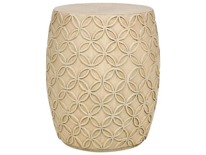 GARTEN Beisttelltisch Beton hellbeige rund 33 cm Zogno
