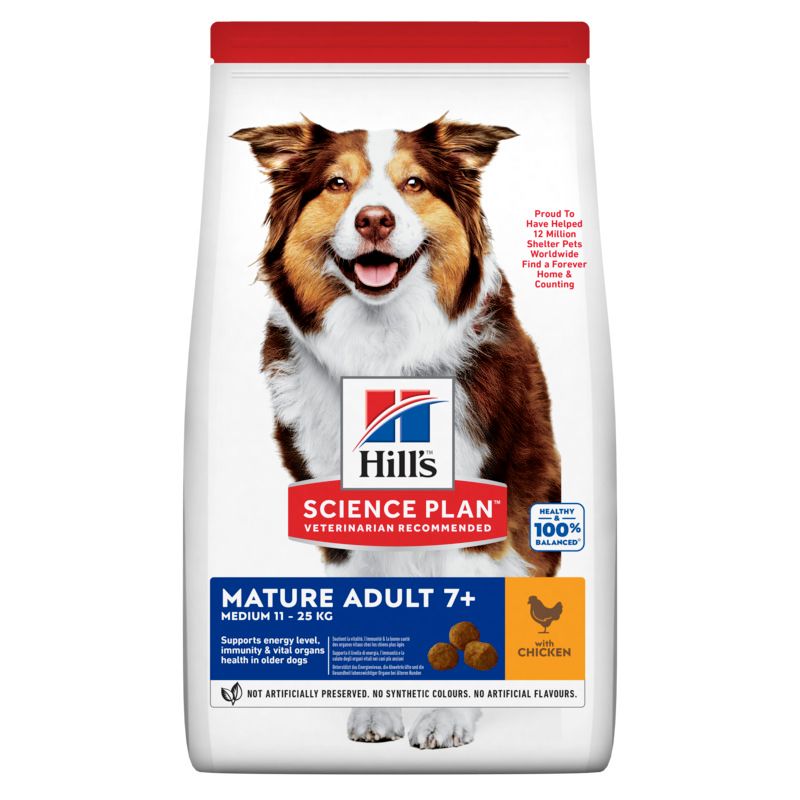 Hill's Science Plan Canine Mature Medium Hond met Kip 14kg 14 kg Futter