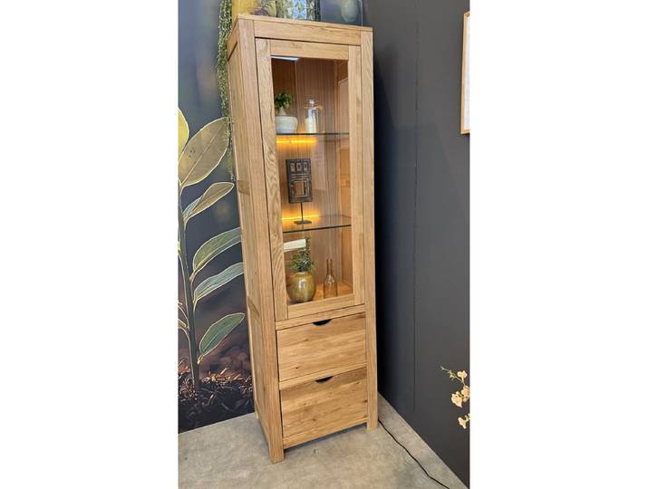 Vitrine 60x200cm 'Yukon' Wildeiche massiv geölt