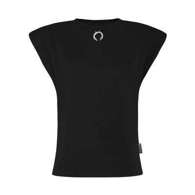 Tanktop PHILIPP PLEIN "Tanktop", Damen, Gr. S, schwarz (02, schwarz), Obermaterial: 100% Baumwolle, Tops Tanktop