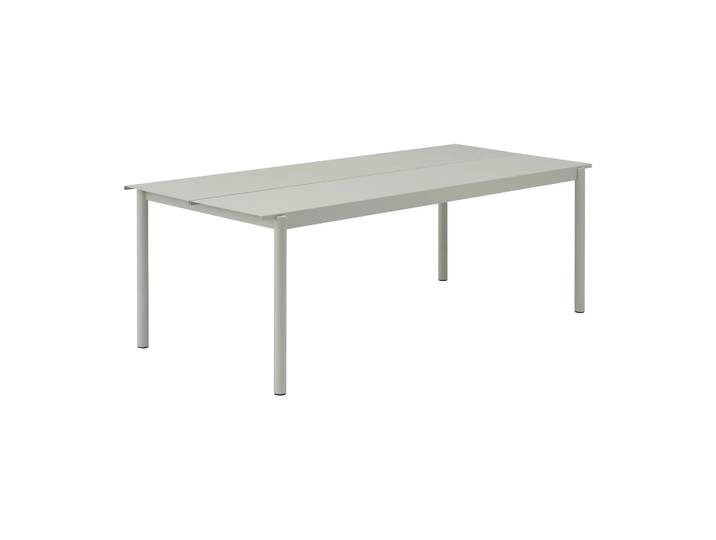 Muuto Table Linear steel table 220x90 cm Grey (RAL 7044)
