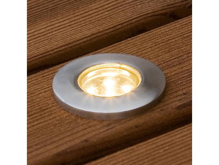 Konstsmide Mini-LED-Bodeneinbauleuchtestrahler 6er-Set flach Mini, alu / grau / zink, Edelstahl, Modern, Einbauleuchte