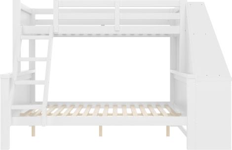 Etagenbett 90x200cm 140x200cm Ohne Matratze Weiss Mit Tisch Grossem Stauraum Hohes Gelaender Leiterposition Optional Kinderbett