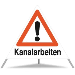 Triopan, Sicherheitskennzeichnung, Faltsignal Kanalarbeiten