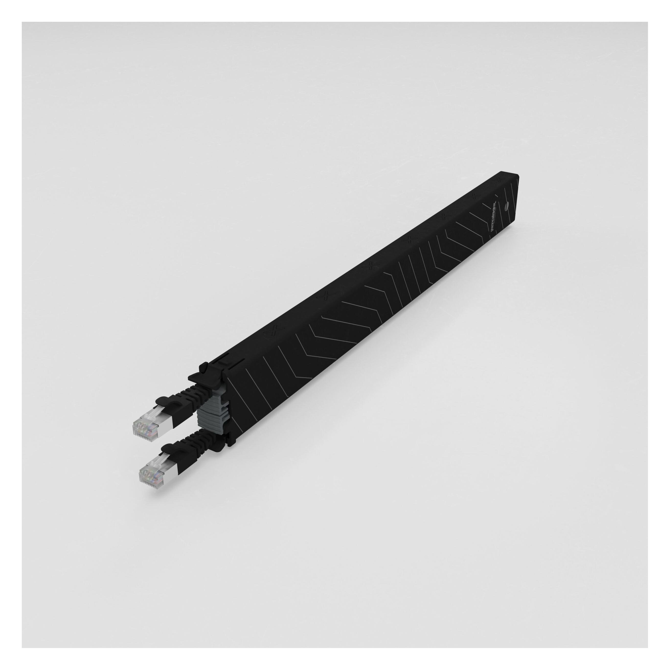 Patchbox one / Cassette / 8RU / Cat 6A, UTP, 0.8 m, Schwarz (U/UTP, UTP, CAT6a, 0.80 m) (CONEX8UTPBK)