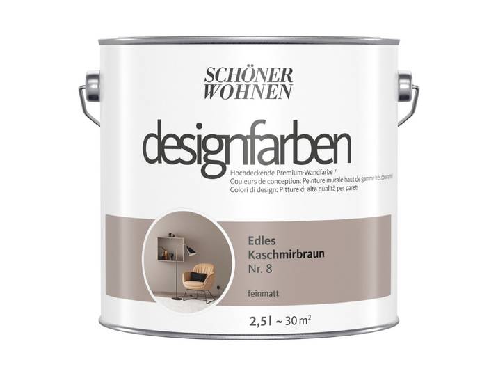 Schöner Wohnen Premium-Dispersion Designfarben Braun 2.5 l