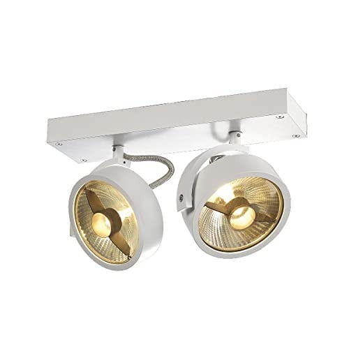 SLV KALU opbouwarmatuur voor wand en plafond, wit, dimbaar, GU10
