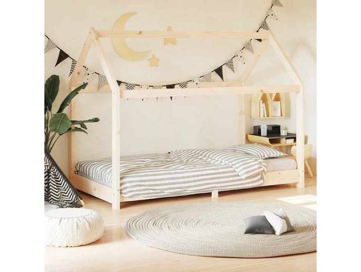 Brun Structure de lit enfant Mode - JILLE'S® Cadre de lit d'enfant - Bois de pin massif 70x140cm MEU6153150612171