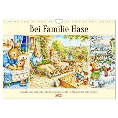 Bei Familie Hase (Wandkalender 2027 DIN A4 quer), CALVENDO Monatskalender