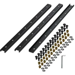 Relaxdays Gratleiste 3er Set U-Form Gold,Schwarz