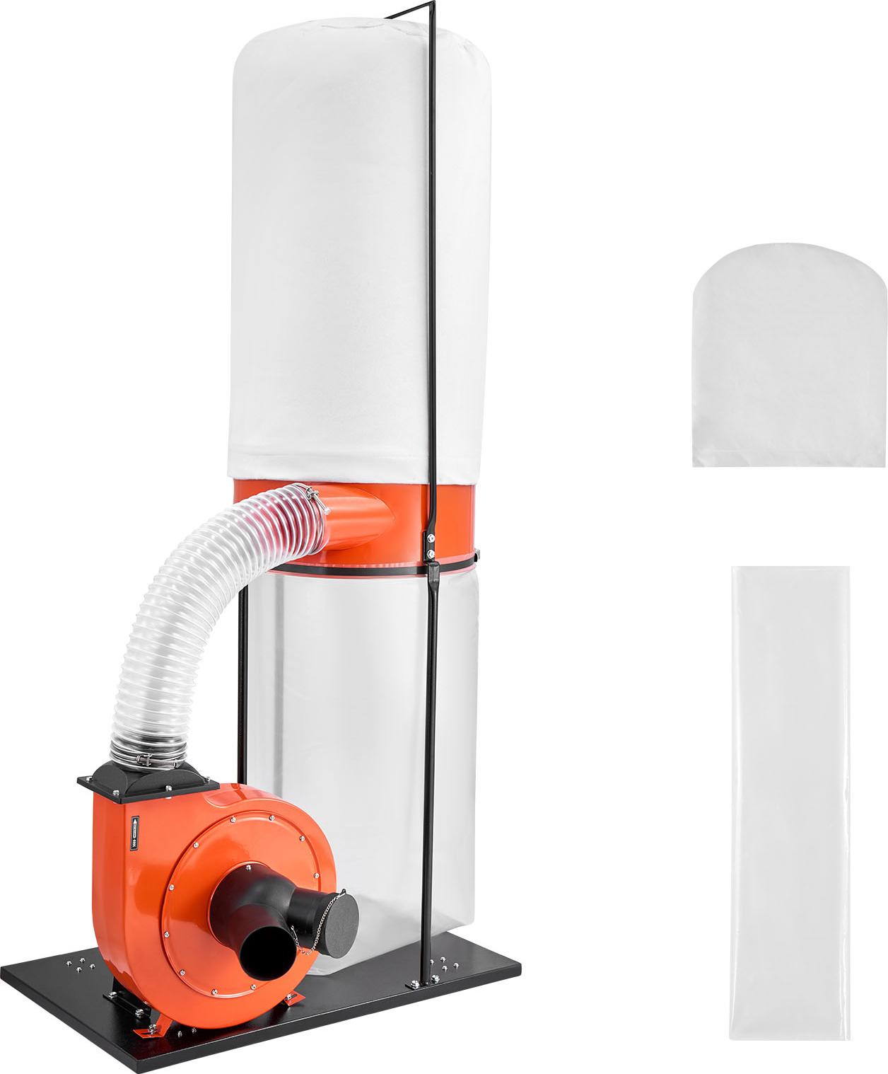SucceBuy Absauganlage mit 1868,91 m³/h Luftstrom, 2,5 Mikron Staubfilter, 1,5 PS Motor, 132,5 L Staubsammelbeutel und 159 L Filterbeutel, geeignet für die effiziente Späneabsaugung