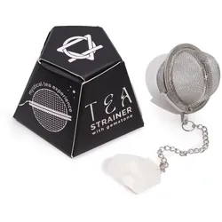 Raw Crystal Gemstone Tea Strainer - Rock Quartz
