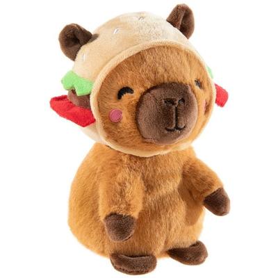 Heunec 380844 - CAPY-CREW Capybara Burger, Plüschtier, 18 cm